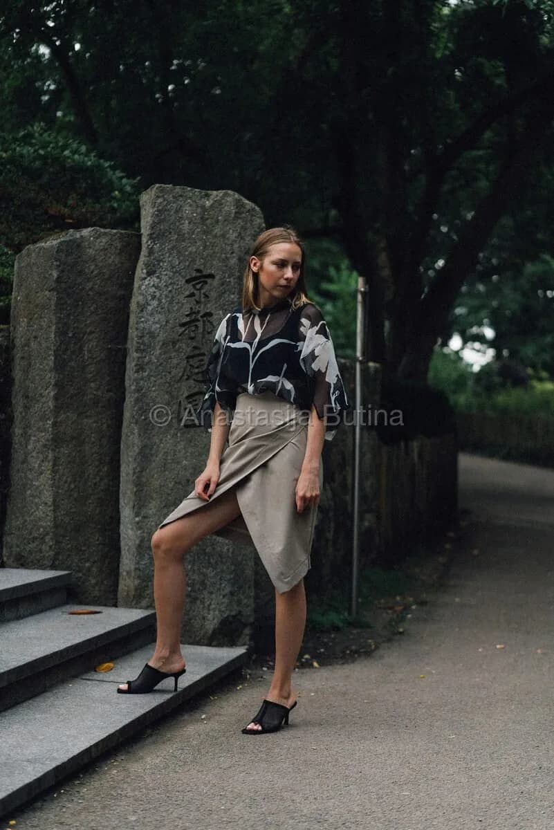 London fashion photography — outdoor editorial portrait